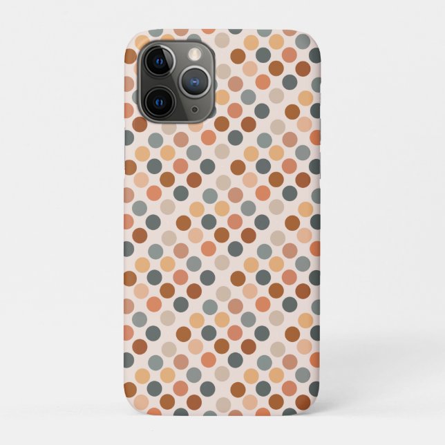 Capa Para iPhone 11 Pro Pontos de Boho Retroativos Neutrais (Verso)