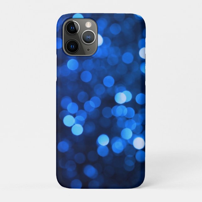 Capa Para iPhone 11 Pro Pontos luminosos azuis abstrato (Verso)