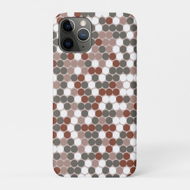 Capa Para iPhone 11 Pro Pontos retrô (Verso)
