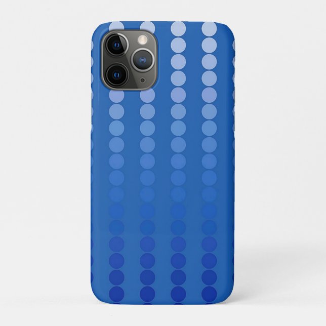 Capa Para iPhone 11 Pro Pontos satíricos - tons azuis de aço (Verso)