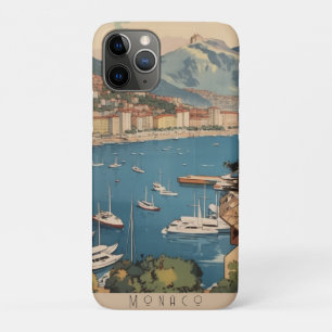 Capa Para iPhone 11 Pro Poster de viagens vintage de com vista para o port
