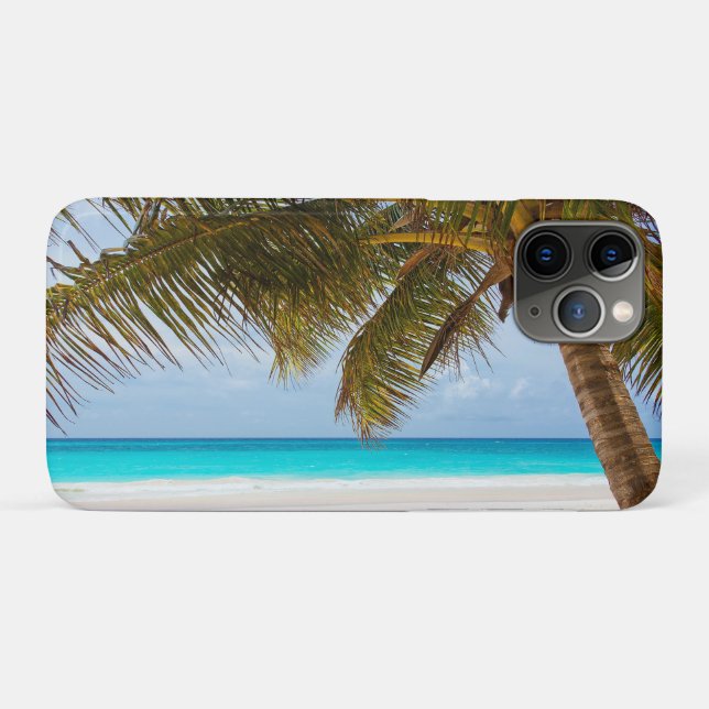 Capa Para iPhone 11 Pro Praia Tropical Pleasant (Verso (horizontal))