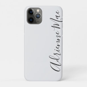 Capa Para iPhone 11 Pro Prata branca personalizada e simples