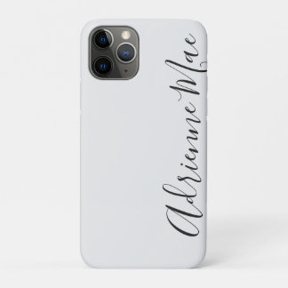 Capa Para iPhone 11 Pro Prata branca personalizada e simples