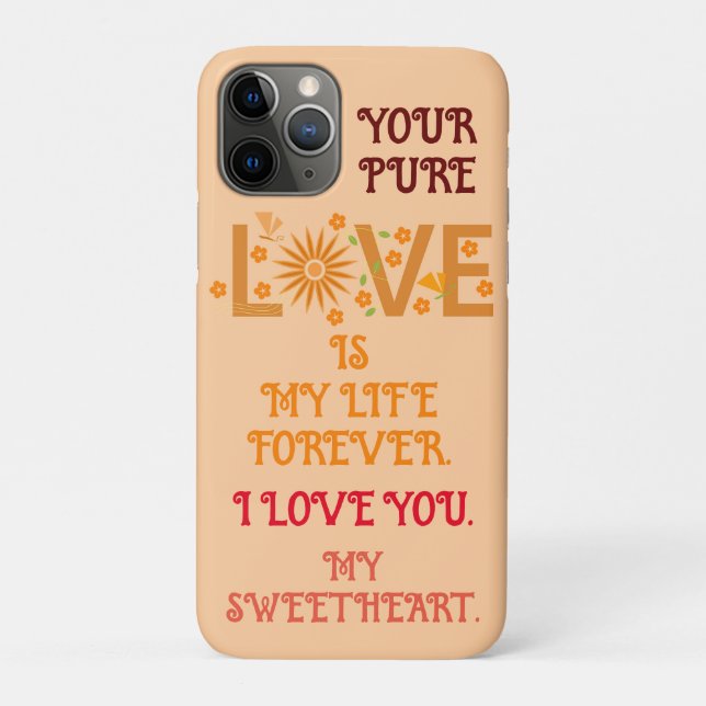 Capa Para iPhone 11 Pro PRESENTE DE dia de os namorados, ESPOSA, MARIDO (Verso)