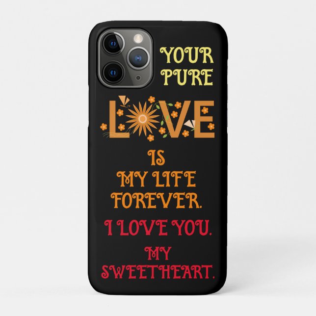 Capa Para iPhone 11 Pro PRESENTE DE dia de os namorados, ESPOSA, MARIDO (Verso)