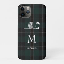 Presente de Golfista de Golfe Elegante Xadrez Mono
