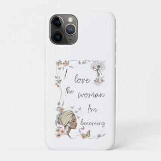 Capa Para iPhone 11 Pro Presente Floral de Amor Próprio para Mulheres