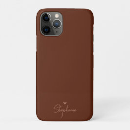 Capa Para iPhone 11 Pro Presente Personalizado Coração Minimalista Tom Ter