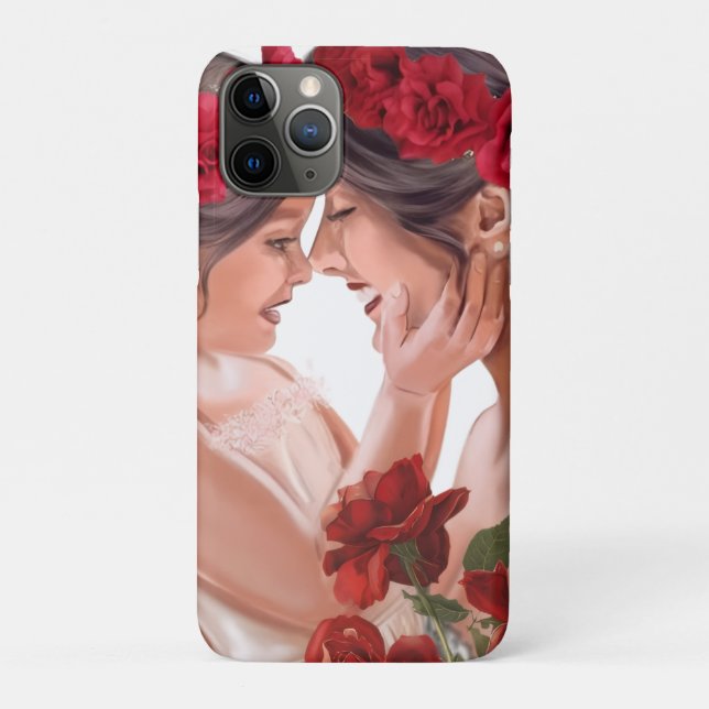 Capa Para iPhone 11 Pro Presente Personalizado Floral Comovente (Verso)