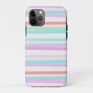 Capa Para iPhone 11 Pro Primavera de cores de verão em faixas