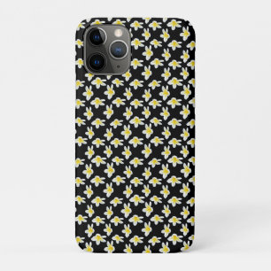 Capa Para iPhone 11 Pro Primavera Serenade: Frangipanis Amarelos A Preto,