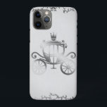 Capa Para iPhone 11 Pro Princesa Branca da Carruagem de Prata Elegante<br><div class="desc">Capa de telefone De Estilo Do Designer De Vidro Cristal De Shimmer Rosa.</div>