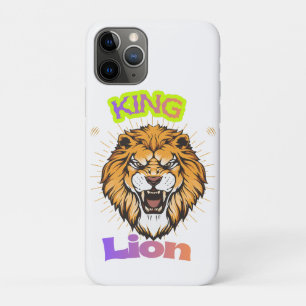 Capa Para iPhone 11 Pro Projeto de retrato majestoso do leão coroado rei