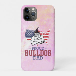 Capa Para iPhone 11 Pro Proud Bulldog Dog Pai, Bulldog Dia de os pais Gift