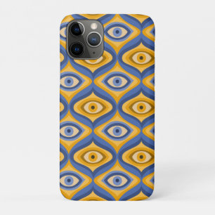 Capa Para iPhone 11 Pro Psicodélico padrão ocular indigo azul