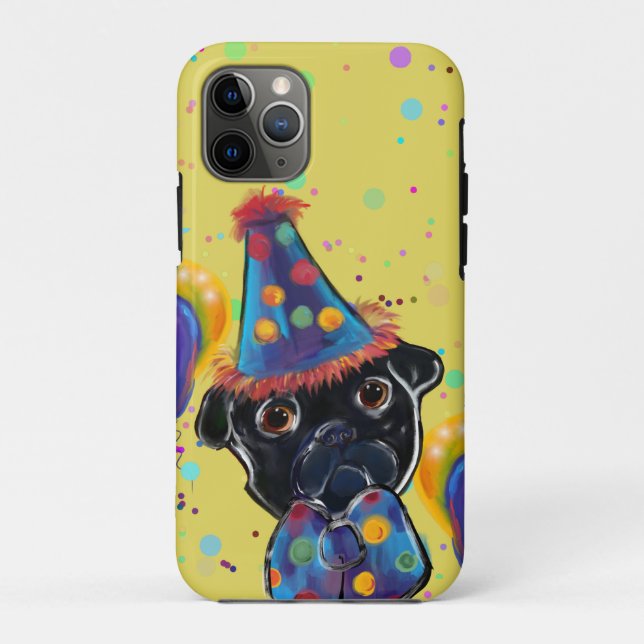 Capa Para iPhone 11 Pro Pug (Verso)
