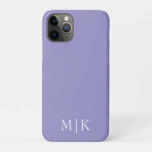 Capa Para iPhone 11 Pro Púrpura e branca Monograma moderno