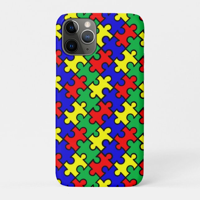Capa Para iPhone 11 Pro Quebra-cabeça sem costura, Jigsera Padrão-22675 (Verso)