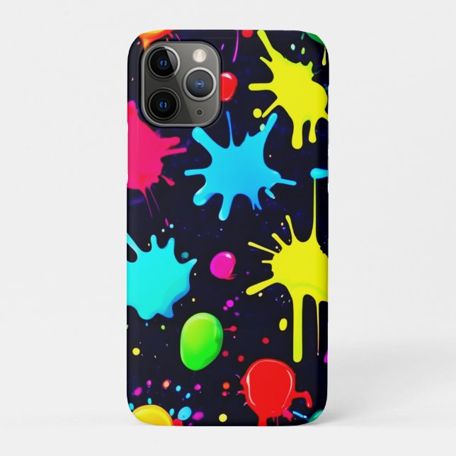 Capa Para iPhone 11 Pro Quebra de Arte do Splatter (Verso)