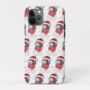 Capa Para iPhone 11 Pro Raça de Cachorro Newfypoo Estrelas de Natal
