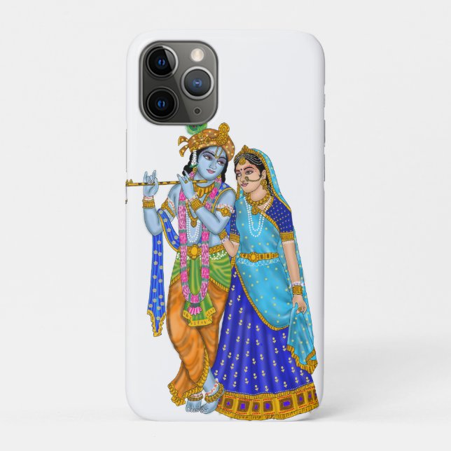 Capa Para iPhone 11 Pro Radha Krishna Phone Cover (Verso)