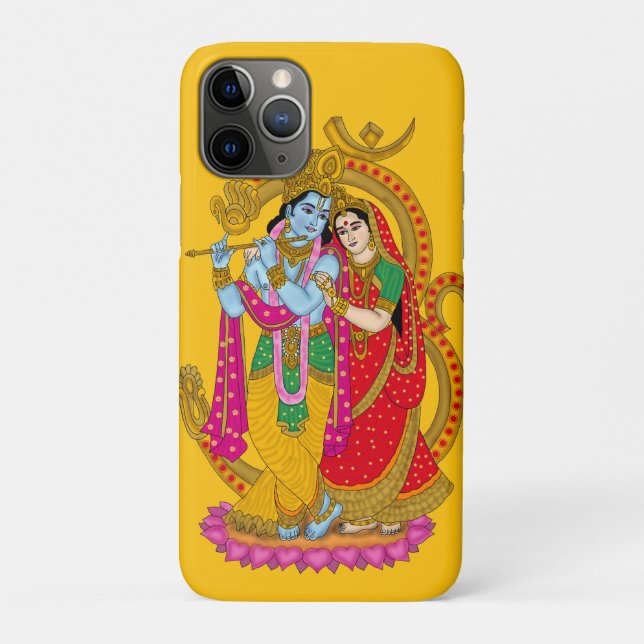 Capa Para iPhone 11 Pro Radha Krishna Phone Cover (Verso)