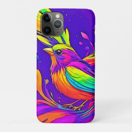 Capa Para iPhone 11 Pro Rainbow Bird em Cartoon Land