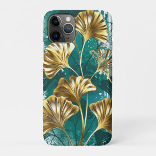 Capa Para iPhone 11 Pro Ramificação com Ouro deixa Ginko Biloba