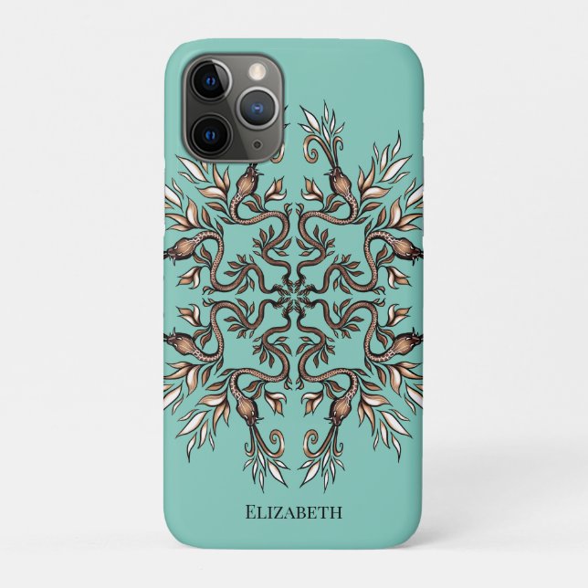 Capa Para iPhone 11 Pro Raquete de Pickleball (Verso)