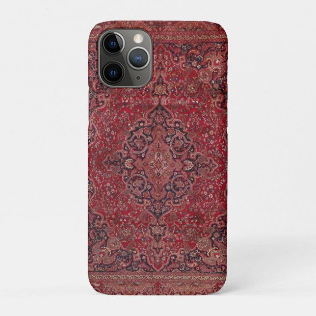 Capa Para iPhone 11 Pro Red Antique Carpet (Verso)