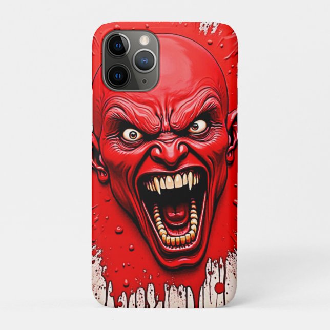 Capa Para iPhone 11 Pro Red Demon Fury Art (Verso)