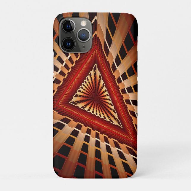 Capa Para iPhone 11 Pro Rede Moderna de Fantasia 3D de Gráficos Fractais (Verso)