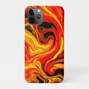 Capa Para iPhone 11 Pro Redemoinhos Abstratos de Emoção Ardente