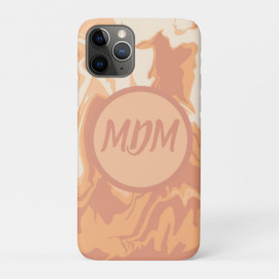 Capa Para iPhone 11 Pro Redemoinhos de Pêssego Bonito