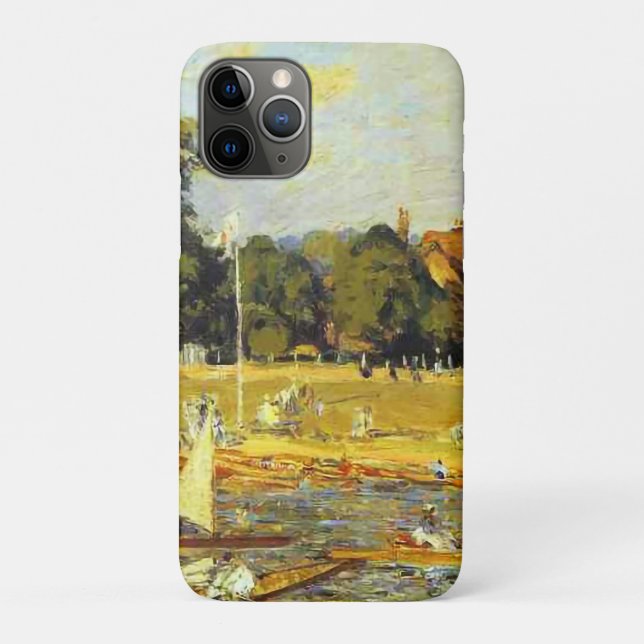 Capa Para iPhone 11 Pro Regata em Hampton Court Alfred Sisley Poster (Verso)