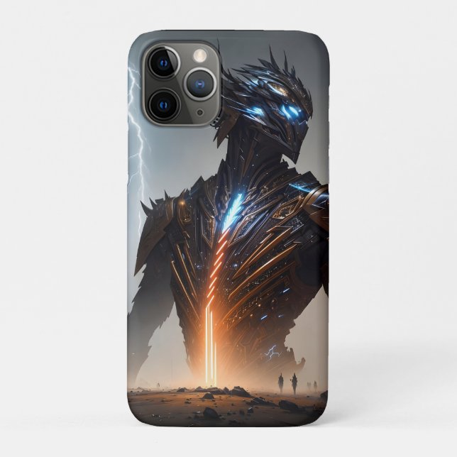 Capa Para iPhone 11 Pro Relâmpago Cyborg Warrior (Verso)