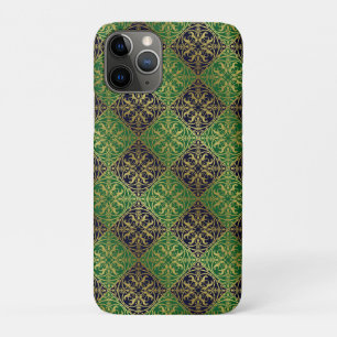 Capa Para iPhone 11 Pro Renascença Medieval Arauto Leão Leopardo Metálico