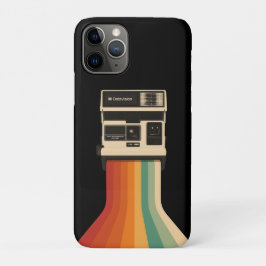 Capa Para iPhone 11 Pro Retro Camera with Rainbow Print