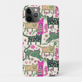 Capa Para iPhone 11 Pro Retro Fun Cat Design