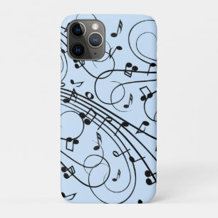 Capa Para iPhone 11 Pro Rico Music Notes Blue