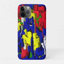 Capa Para iPhone 11 Pro Risse im Blau, abstrakt