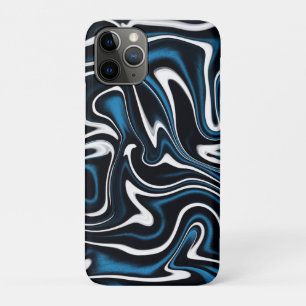 Capa Para iPhone 11 Pro Rochas Azuis, Pretas e Brancas