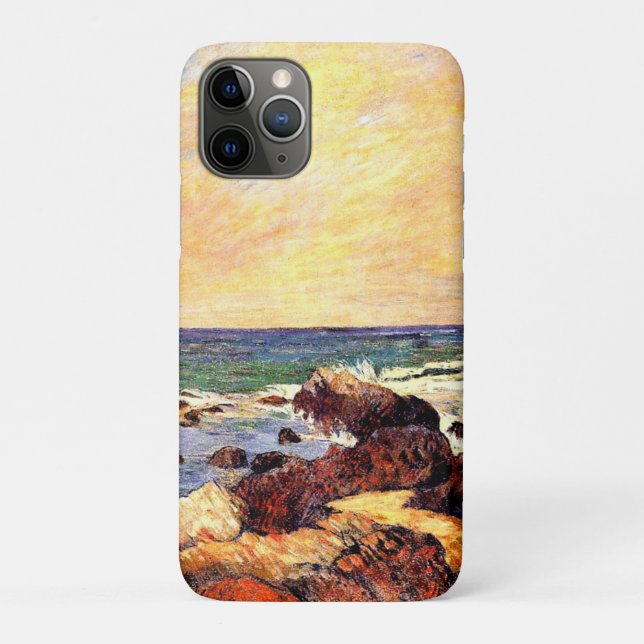 Capa Para iPhone 11 Pro Rochas e Mar por Paul Gauguin, (Verso)