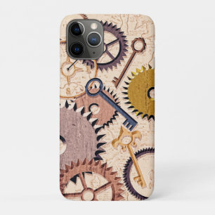 Capa Para iPhone 11 Pro Rodas, Artes, Chaves, Tintas De Óleo De Mapas Anti