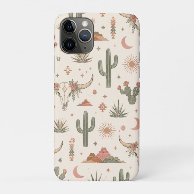 Capa Para iPhone 11 Pro Rodeio Sagebrush Estilo Tech Ocidental (Verso)
