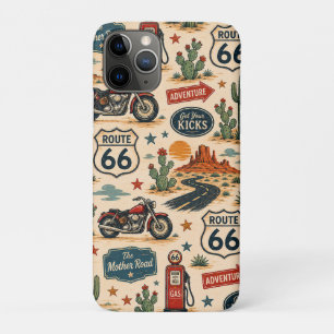 Capa Para iPhone 11 Pro Rota 66 Tecnologia de Viagem de Moto Americana