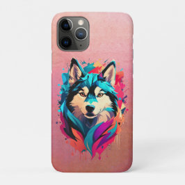 Capa Para iPhone 11 Pro Rouco Colorida Cabeça de Cachorro Roucos Vibrantes