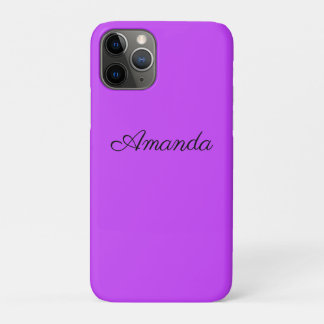 Capa Para iPhone 11 Pro roxo néon brilhante sólido