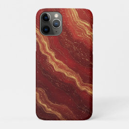 Capa Para iPhone 11 Pro Royal Gold Mármore Fluxo ✨ Redemoinho Luxo Abstrat